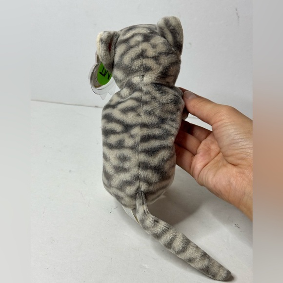 TY Beanie Baby Silver Tabby Cat Plush Vintage Rare - Picture 3 of 9